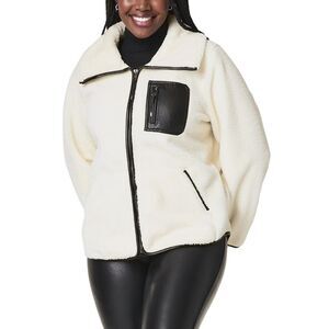 Spanx® Womens Fleece Full Zip, White